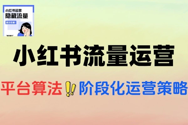 小红书流量运营实战教利用野路子获取流量