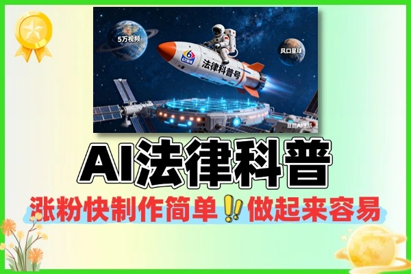 AI法律科普操作简单流量爆棚