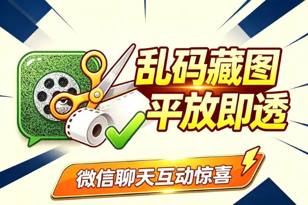 微信藏图新玩法：乱码图平放手机“透视”原图